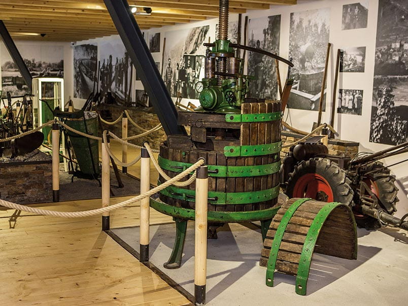 Agrigcultural machinery in the Moselland Museum in Ernst, Germany © Moselland Museum